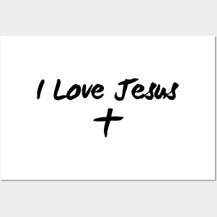 I Love Jesus (black) Posters and Art